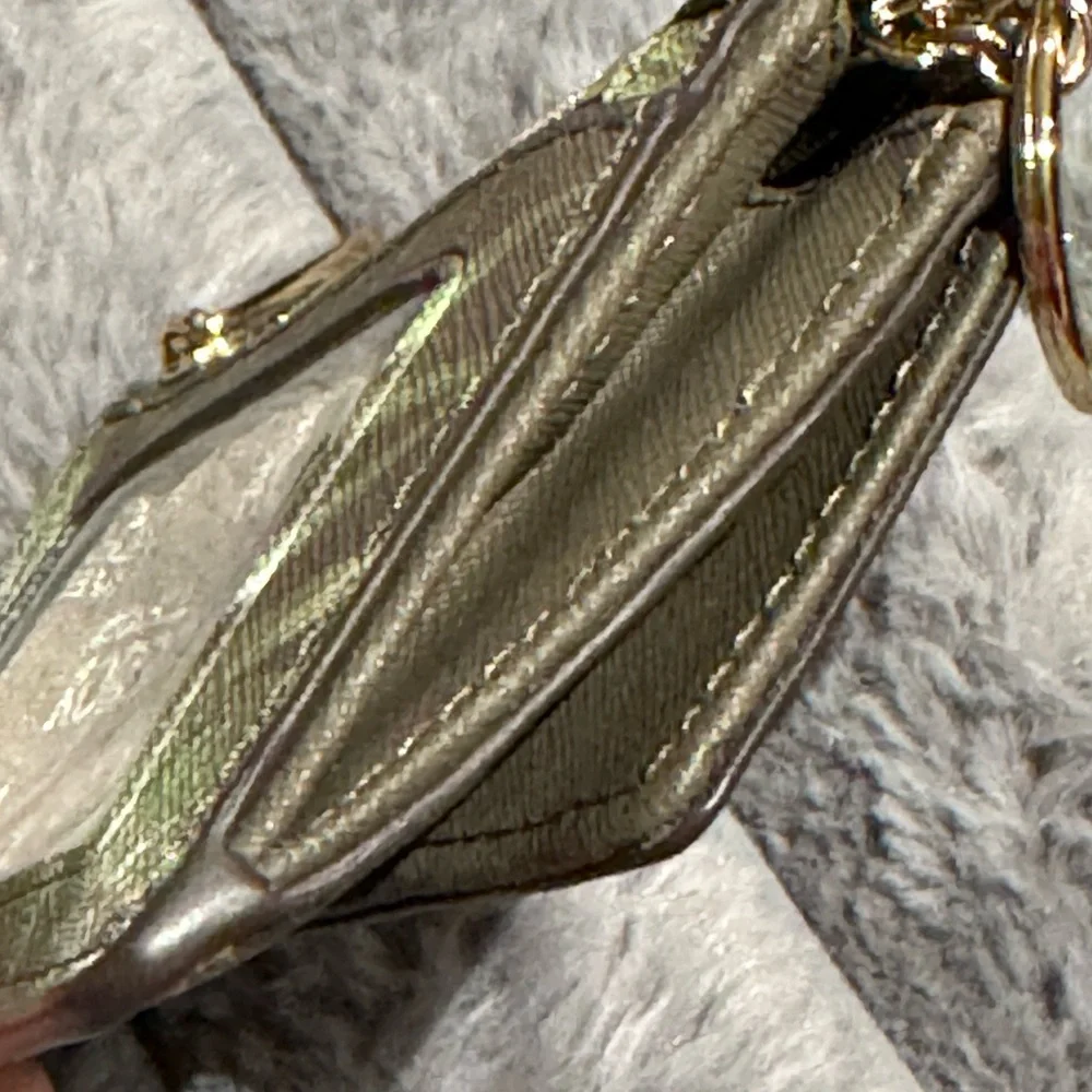 Michael Kors Tropical Leaf Key Ring/Card Holder Mini Wallet - Picture 7 of 8